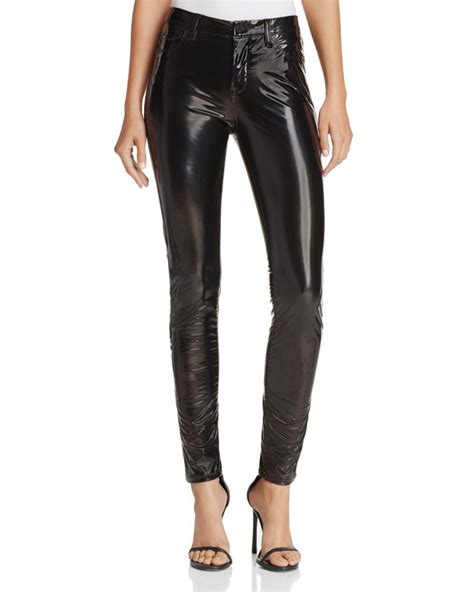 Blank Nyc Faux Patent Leather Pants In Black Lyst