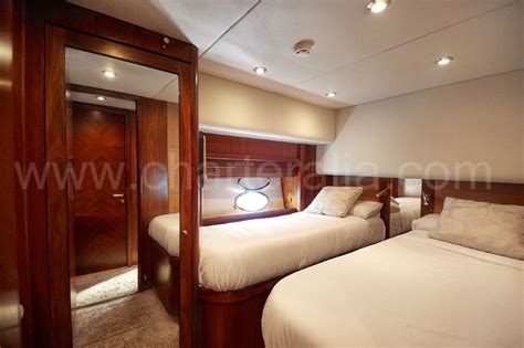 The boat is lit up with soft soothing lights, pleasant for the eyes. Sunseeker 82 Predator luxurious charter yacht in Ibiza ...