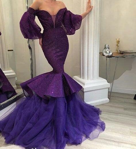 Off The Shoulder Purple Mermaid Prom Dresses Bw93981 Gorgeous