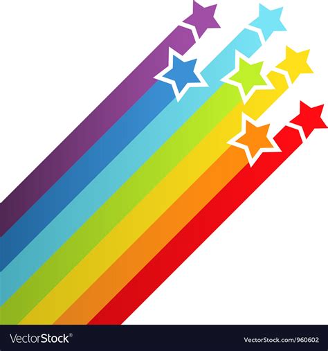 Background With Rainbow Stars Royalty Free Vector Image