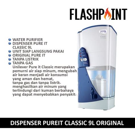 jual unilever dispenser pureit water purifier classic 9l original mesin pure it satu set lengkap