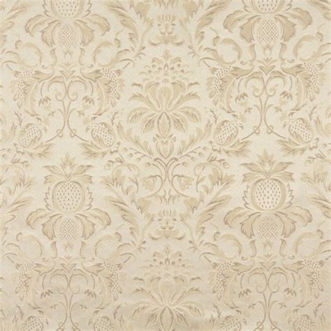 Upholstery fabrics come in a variety of textures. Cream White Heirloom Damask Upholstery Fabric | Floral ...