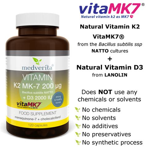 We did not find results for: Natural Vitamin K2 MK-7 200 mcg (NATTO) + D3 (LANOLIN ...