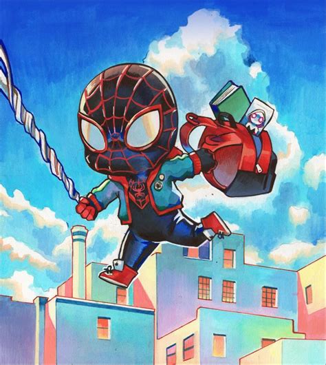 Chibi Miles Morales Spider Man Marvel Snap Art By Rian Gonzales Miles