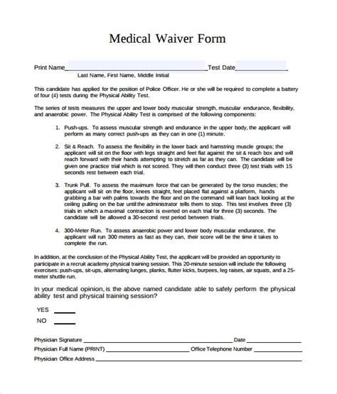 A government or scholarship sponsored plan that meets houston community college's waiver criteria enter your insurance information and attach your required documentation. FREE 9+ Sample Medical Waiver Forms in PDF | MS Word