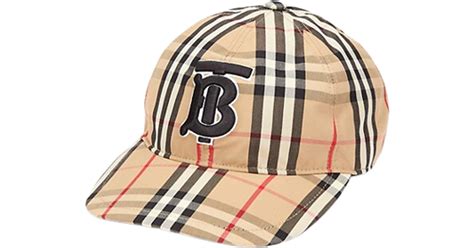 Burberry Monogram Motif Vintage Check Cotton Baseball Cap Archive