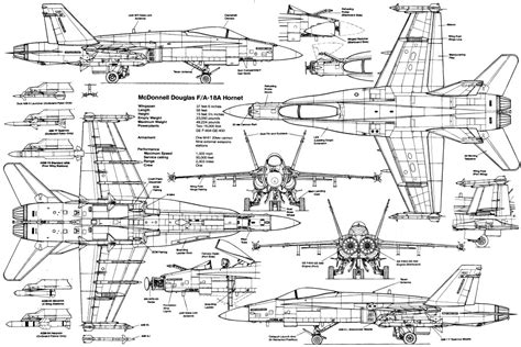 Mcdonnell Douglas Fa 18 Hornet Blueprint Download Free Blueprint For