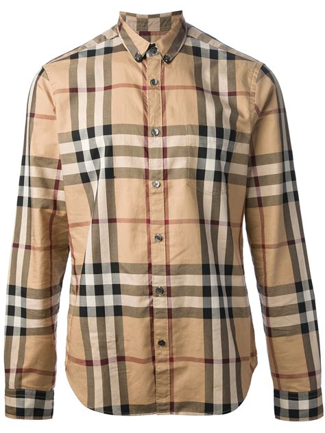 Tradition in a constant state of evolution. Burberry Brit Cotton Checked Shirt in Beige (Natural) for Men - Lyst