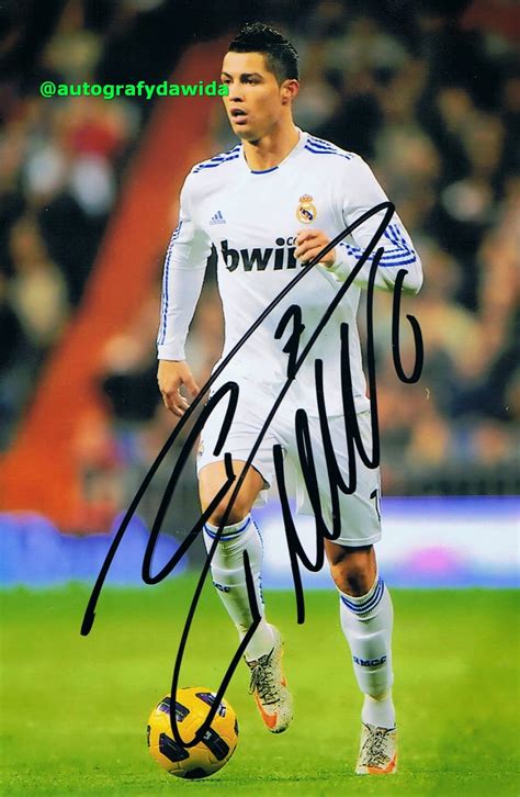 Autografy Dawida Cristiano Ronaldo Wymarzony Oryginalny Autograf