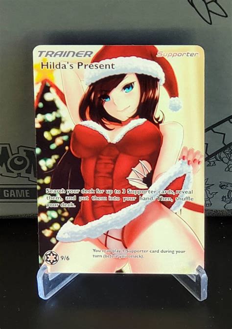 Custom Fan Made Orica Pokemon Card Hildas Present Full Etsy
