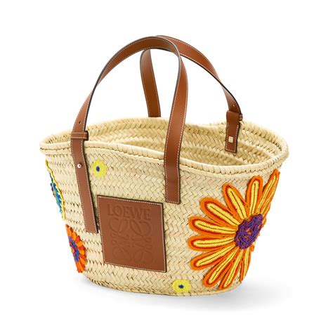 Basket Flowers Bag Naturaltan Loewe