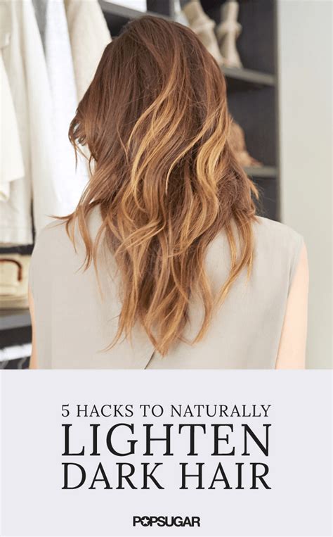 Apple cider vinegar contains bleaching properties which helps to reddish highlights while lightening it. Natural Ways to Lighten Dark Hair | POPSUGAR Beauty Australia