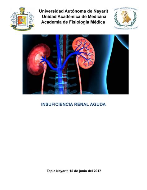 insuficiencia renal aguda definición fisiopatología tratamiento y diagnóstico universidad