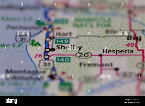 Map Of Shelby Michigan Hi Res Stock Photography And Images Alamy