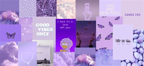 Lavender Aesthetic Collage Aesthetic Collage Pretty Wallpapers