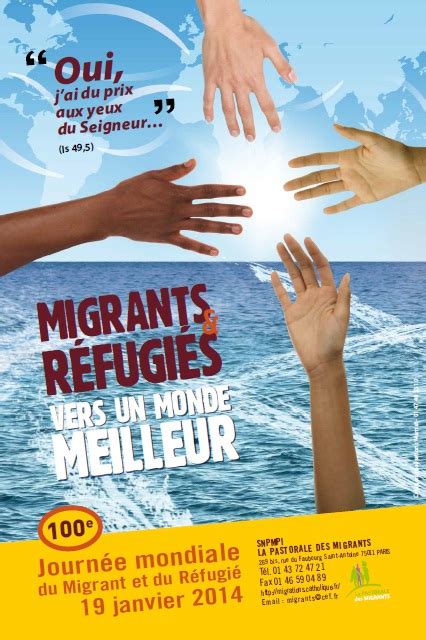 Dimanche 19 Janvier Journée Mondiale Du Migrant Et Du Réfugié