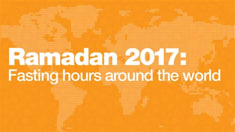 Ramadan 2017 Fasting Hours Around The World Al Jazeera