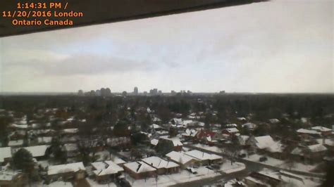 London int'l airport 1:00 am est tuesday 26 january 2021. London Ontario Timelapse Loop Lake Effect Snow Nov 19-21 ...