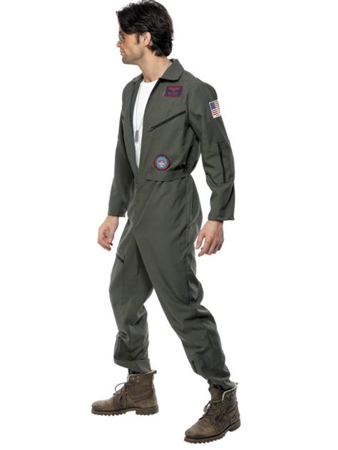 Deluxe Top Gun Aviator Costume Army And Military Costumes Mega Fancy