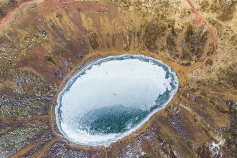 Aerial View Of Kerid Crater Iceland Photograph By Ujjwal Shrestha