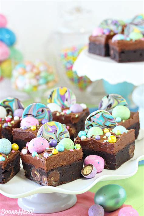 Frosted Easter Brownies With Malted Milk Eggs Sugarhero