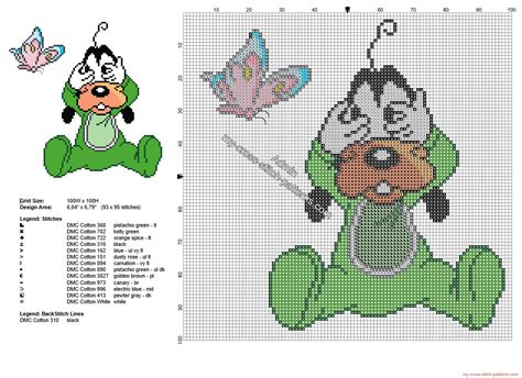 Disney Baby Goofy Hide And Seek Free Cross Stitch Pattern Free Cross