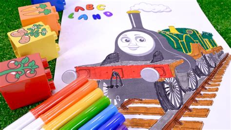 Some of the coloring pages shown here are 30 thomas the train coloring, pictures to trace tags. Emily Emerald Green Engine ♦ Coloring page with Thomas and ...