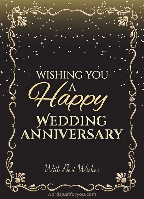 Happy Wedding Anniversary Card Words Just For You Free Downloads