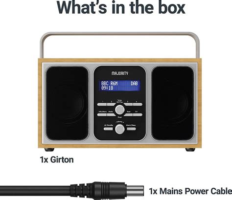 Majority Girton Ii Mains Powered And Portable Radio Fm Dab Radio
