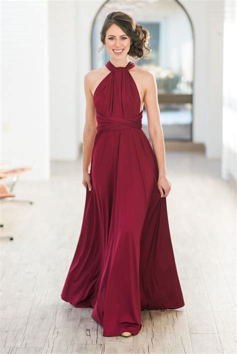 For bridesmaids, there's the bachelorette party, the bridal shower, and a whole host of other little costs that can pop up, even before the wedding day comes into play. Wine Red Bridesmaid Dress. Rent or buy! | 1000 in 2020 ...