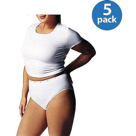 Women S Cotton Tagless Hi Cut Panties 5 Pack Walmart