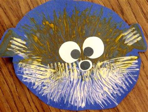 Fork Print Puffer Fish The Kids Loved This Art Project Teaching Art