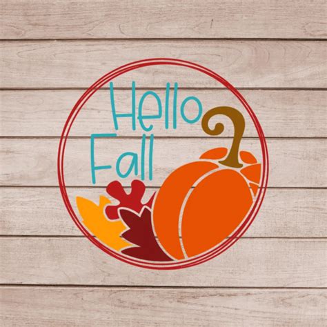 Hello Fall Vinyl Decal Sticker Diy Fall Decoration Fall Etsy Fall