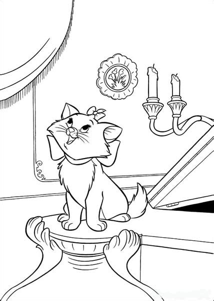 Rayito de Colores: Gatita Marie para colorear