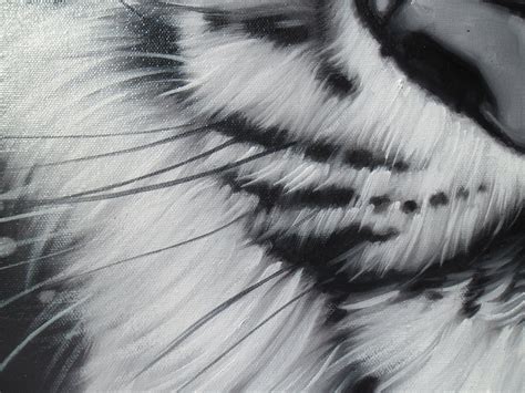 White Tiger Painting Oil Painting On Canvas X Cm Etsy