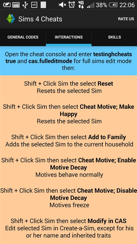 More Cheats For The Sims 4amazonesappstore For Android