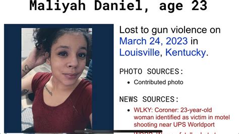 Maliyah Daniel 23 Mar 24 2023 Louisville Kentucky Shot Killed At