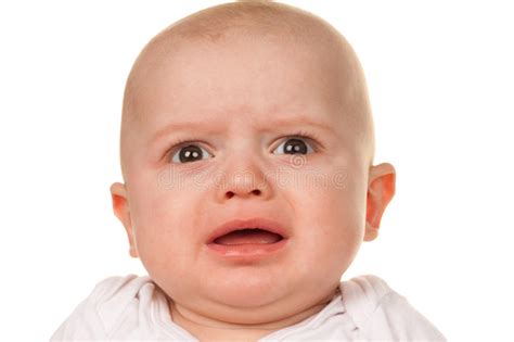 Face Of A Crying Sad Babies Stock Image Image Of Support Expression 17254125