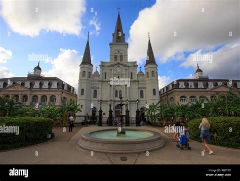 St Louis Church At The End Of Jackson Square In The French Quarter Of