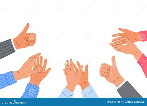 Clapping Human Hands Isolated On White Background Applause Bravo