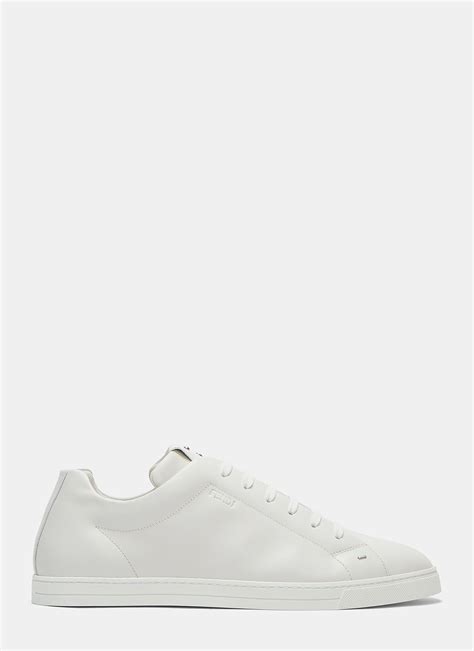 Fendi Crisscross Ff Straps Slip On Sneakers In White Modesens
