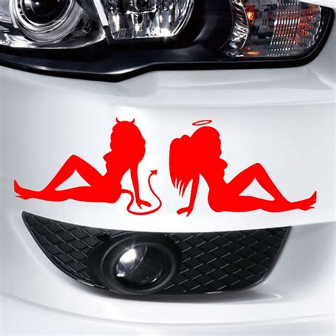 Sexy Girls Car Sticker Angel Devil Car Styling Decal For Bmw E46 Opel