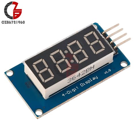 Tm1637 4 Digit 7 Segment Display 0 36 Inch Digital Red Led Display Tube