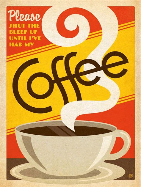 Vintage Coffee Art Print Poster Retro Poster Poster Café Print Poster