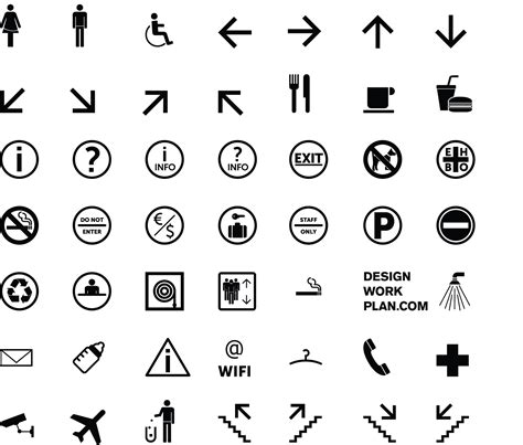 Free Tool Symbol Signs Collection Designworkplan Wayfinding Design