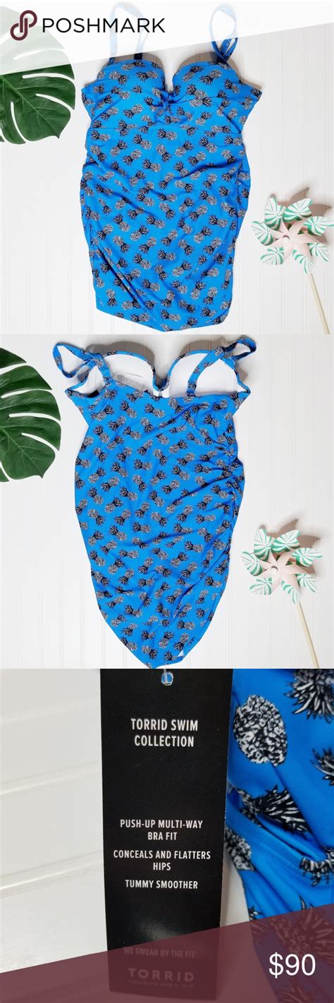 Nwt Torrid Pineapple Print One Piece Swimsuit 2 New With Tags Torrid