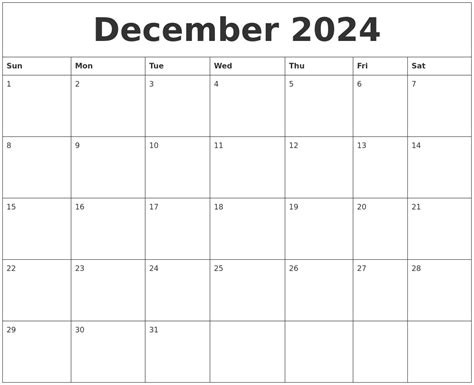 Check spelling or type a new query. December 2024 Calendar For Printing