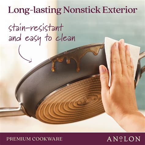 【本物新品保証】 omss storeanolon 81133 accolade hard anodized nonstick cookware pots and pans set 12