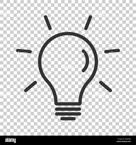 Light Bulb Icon Vector Stock Vector Images Alamy