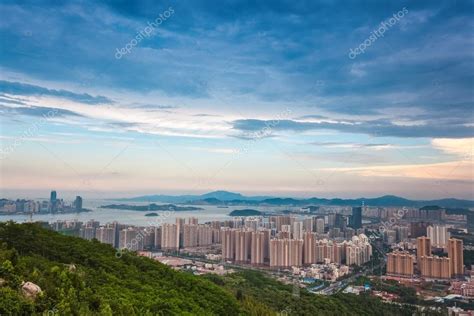 Beautiful Coastal City Of Xiamen At Dusk Stock Photo By ©chungking 52439171